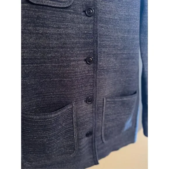 Pendleton Womens Medium Button Cardigan Sweater Cotton Heather Blue Lightweight - Picture 4 of 9